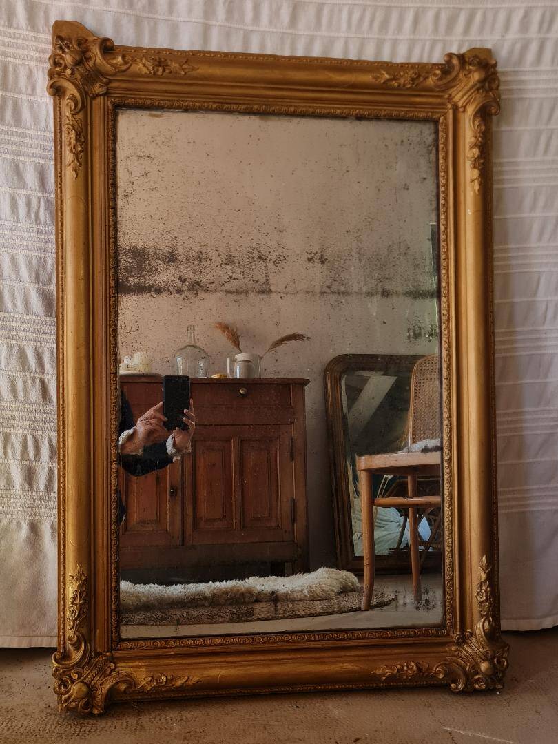 Antique gilded mirror