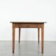 Antique French oak dining table for 6 to 8 people with three drawers