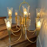 Vintage crystal pendant chandelier