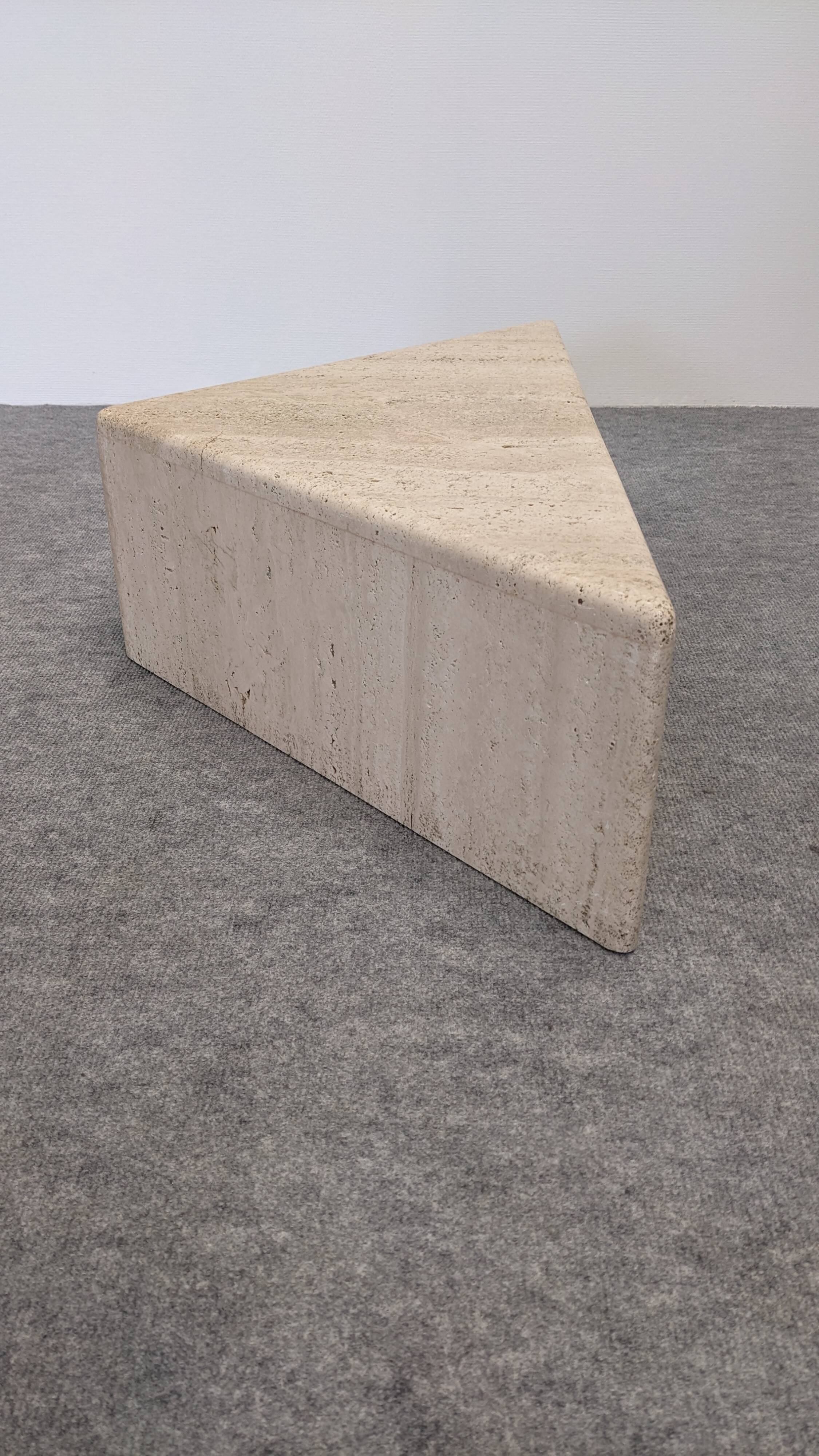 Pair of Italian travertine coffee tables by Up & Up circa 1970