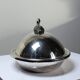 Vintage silver-plated foie gras bell duck handle from the 60s-80s.