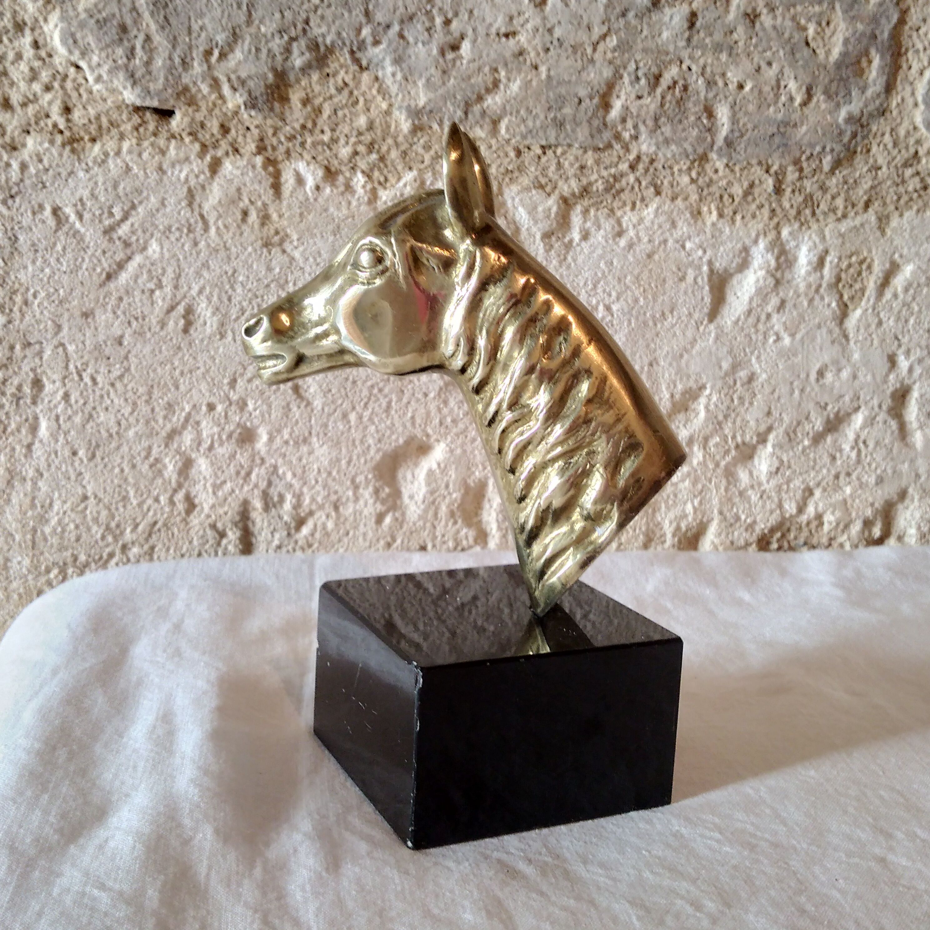 Bronze horse head