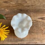 Small white milk glass vase