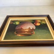 Tableau nature morte huile sur toile signée