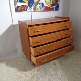 Scandinavian vintage dresser from the 60s teak feet compass