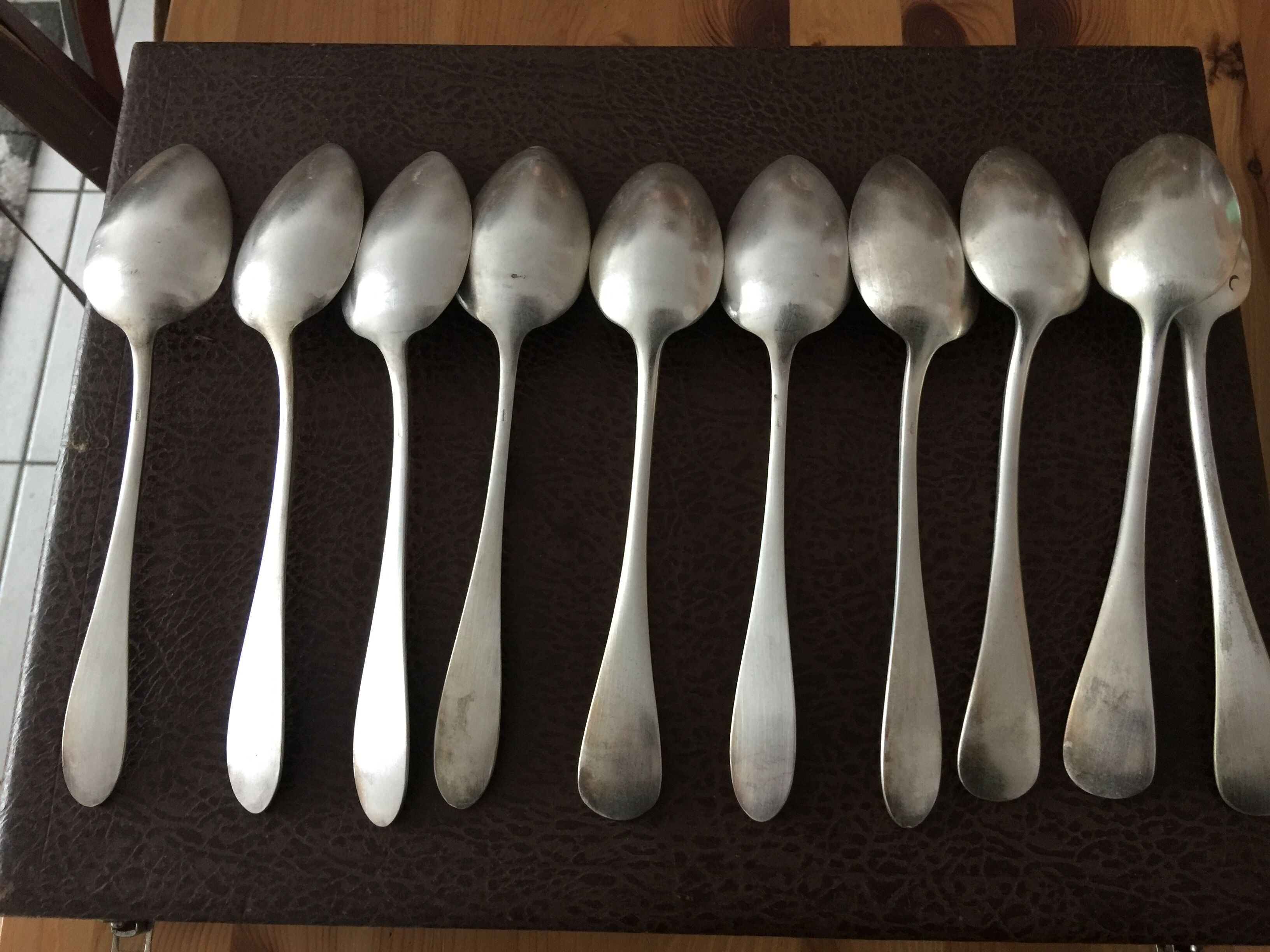 Silver metal cutlery