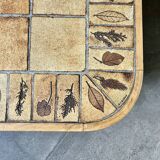 Table basse Roger Capron, modèle Herbiers en hêtre massif, format carré