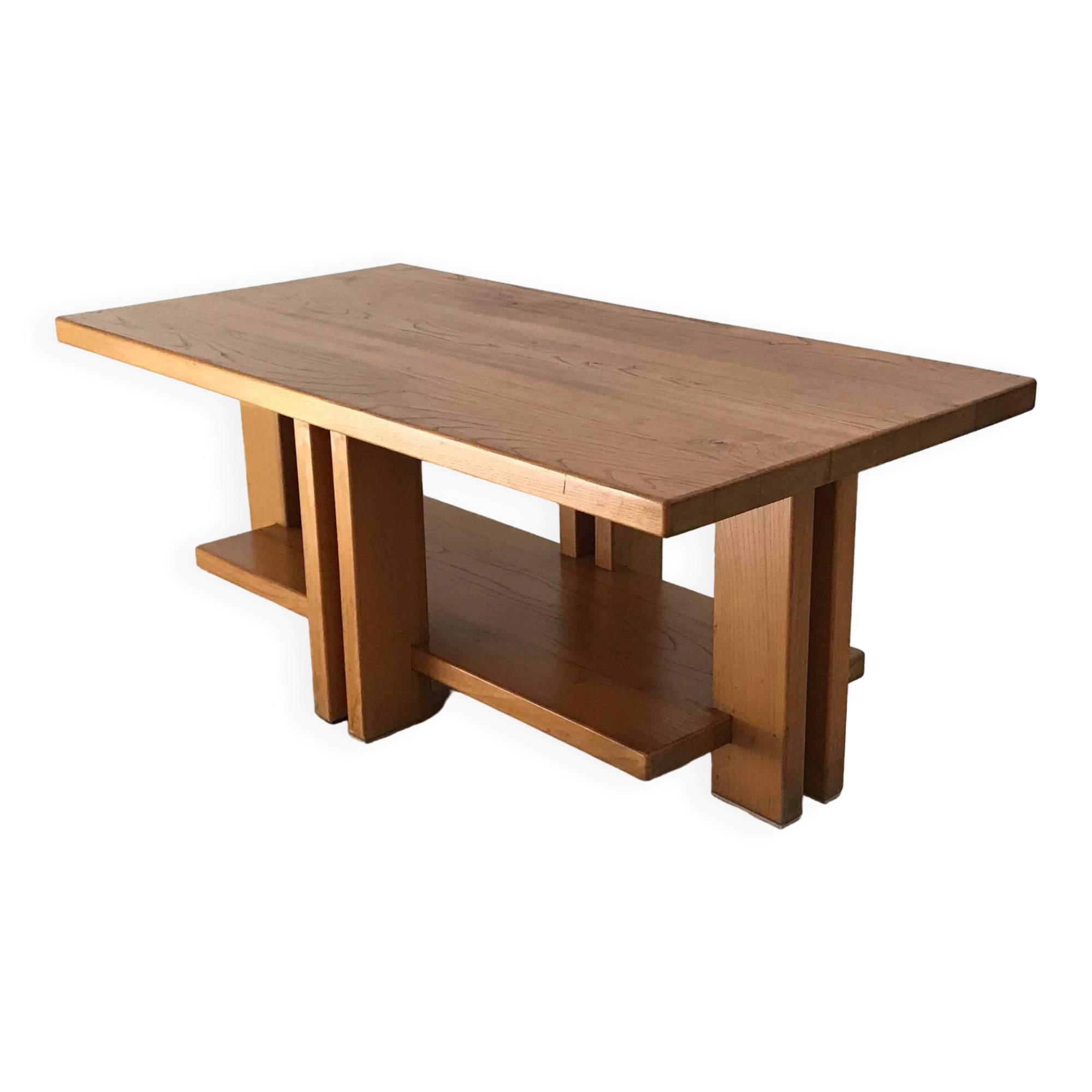 Solid elm coffee table from the 80s