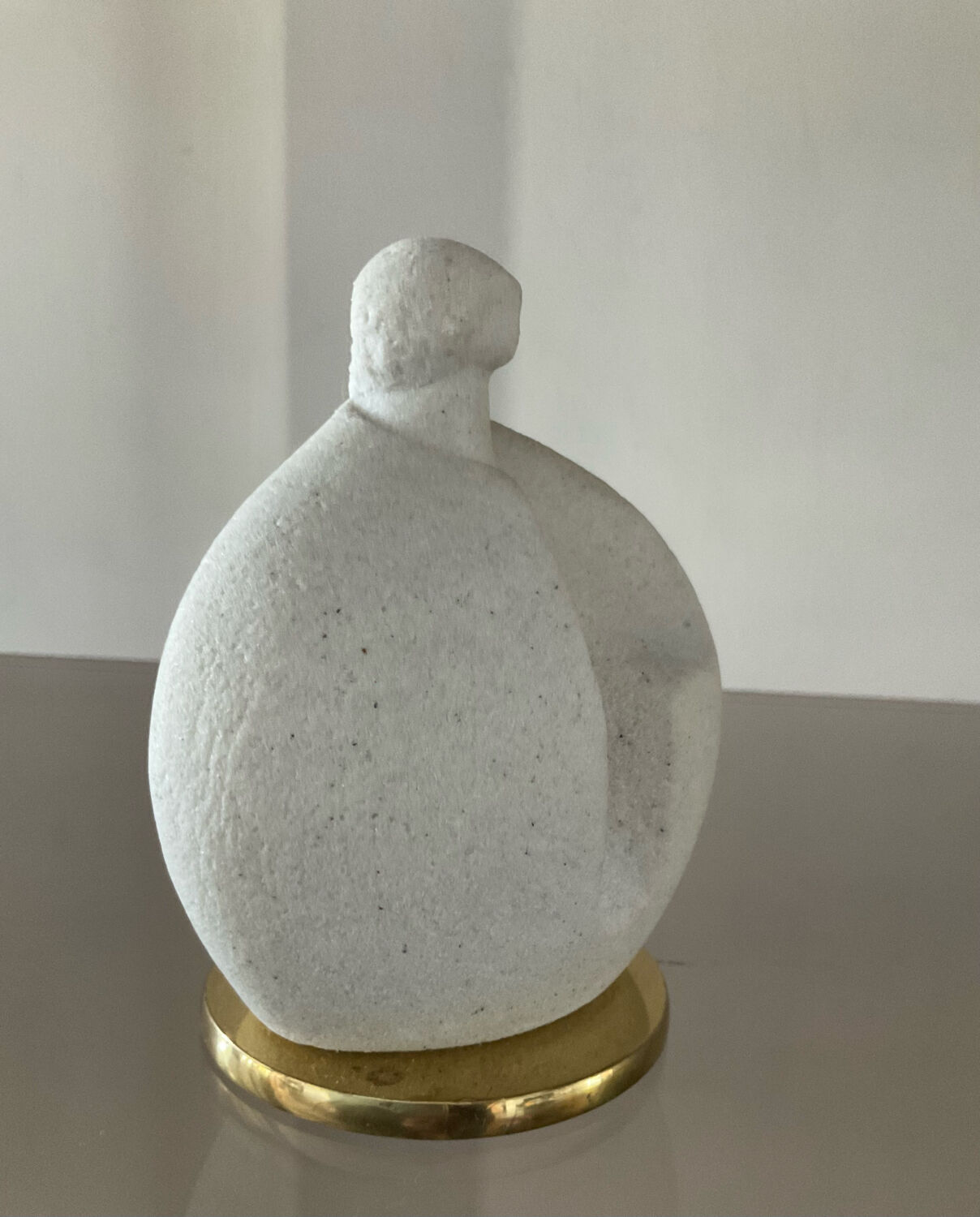 Vintage marbell paper press in stone and bronze