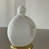 Vintage marbell paper press in stone and bronze