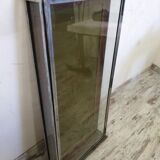 Atypical old wooden and metal wall display case