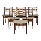 Set of 6 Danish chairs in rosewood