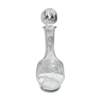 Carafe gravée main