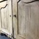 Old patinated painted wooden sideboard