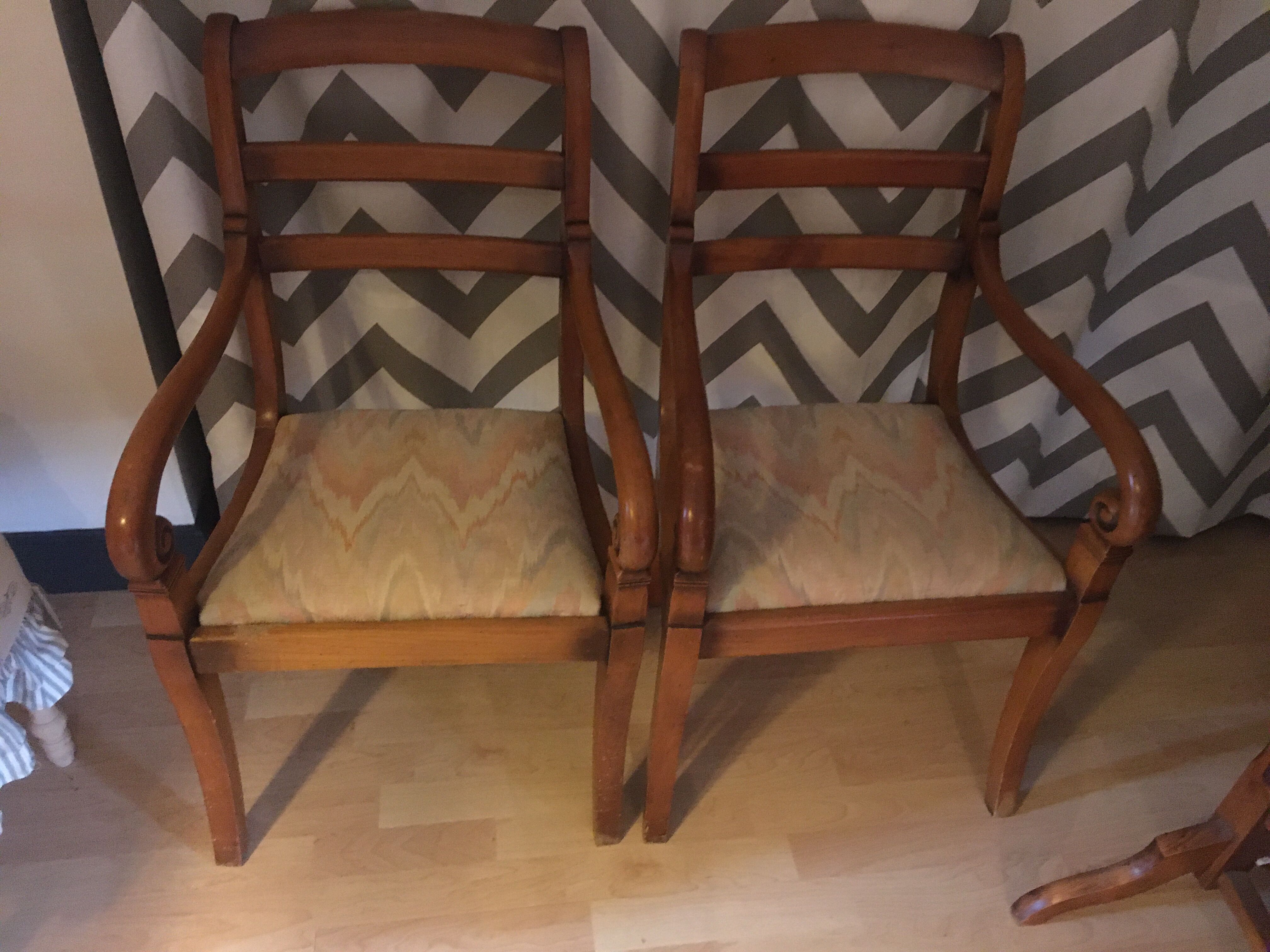 Pair of cherry armchairs