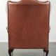 Classic English cowhide button seat chesterfield wingback armchair