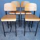 4 tabourets haut de bar design vintage