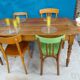 Table de ferme en bois fruitier