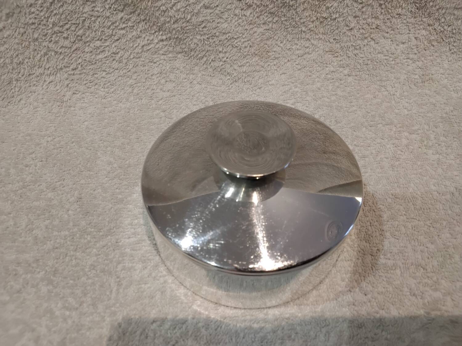 Silver metal sugar bowl silversmith Christofle model Mercury Sabattini