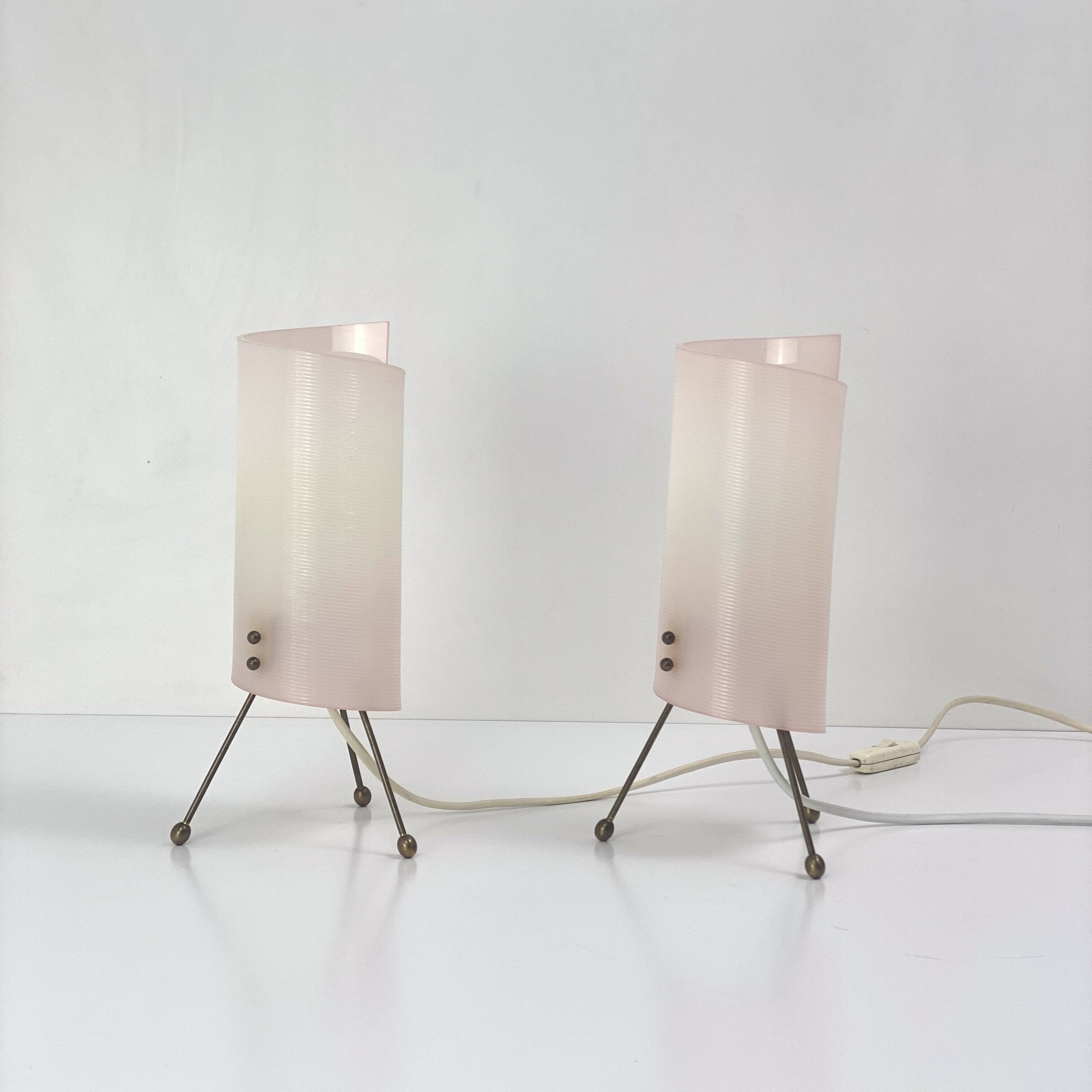 Pair of vintage tripod lamps, 1960s