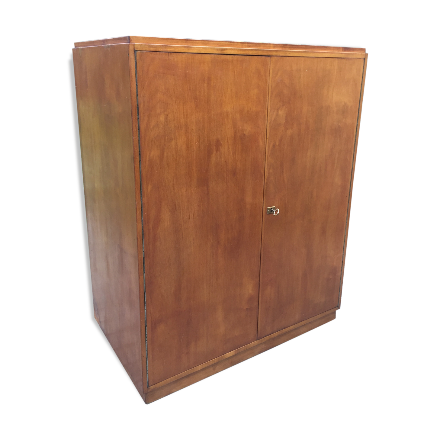 Armoire basse vintage 1960 en bois clair