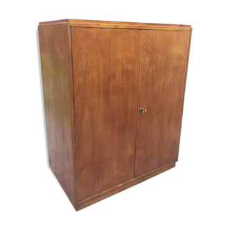 1960 vintage low wooden cabinet in light wood