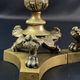 Pair of gilt and chiseled bronze candlesticks from the Restoration period