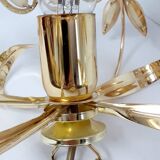 Gold metal pendant light and 90's glass pendants