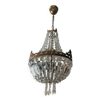 Lustre Montgolfière à pampilles