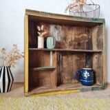 Wooden wall shelf - cubbies