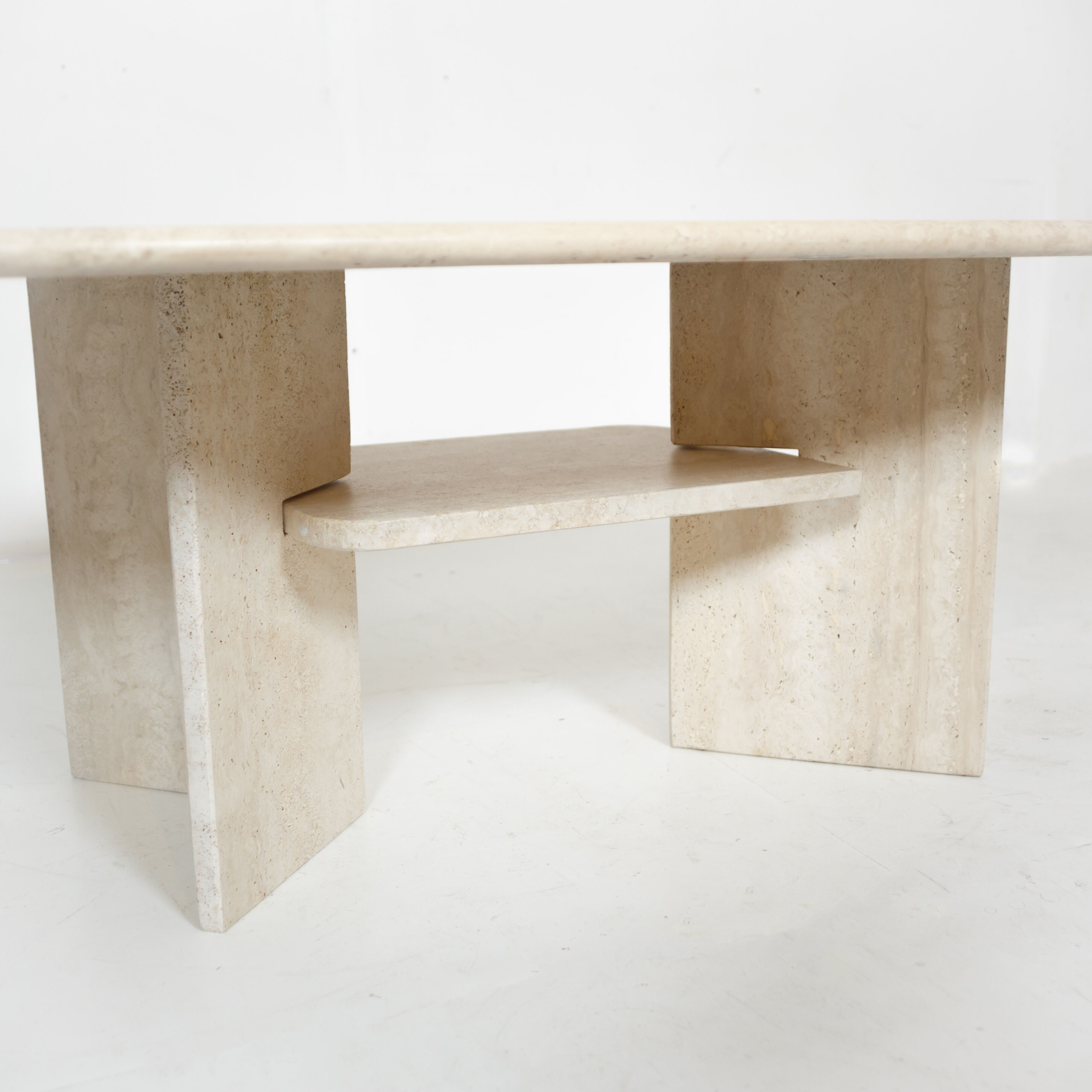 Vintage coffee table in travertine 1970