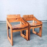 Set of Scandinavian Pine Side Chairs, Sweden, 1960s