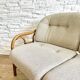 Vintage 2-seater rattan bench, KOK