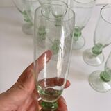 Bubbled glass flutes Montauroux