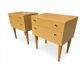 Pair of Scandinavian oak bedside tables from the 1960s.
