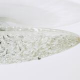 Round textured glass ceiling light J. T. Kalmar mid-century, Austria, 1960s