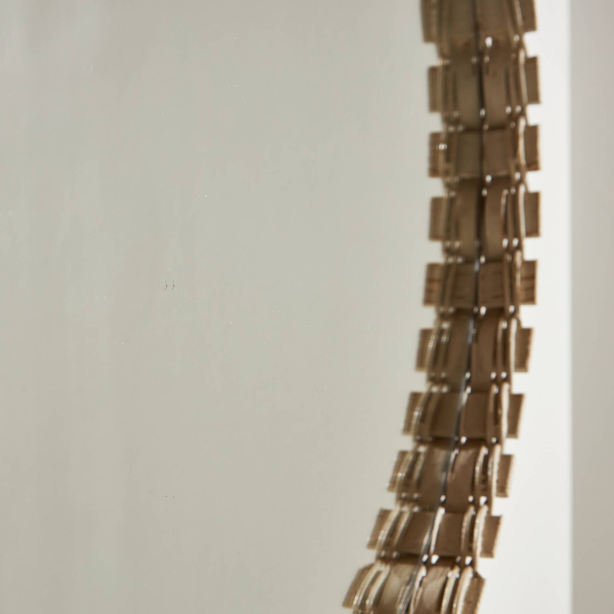 Round wooden framed mirror (MK10063)