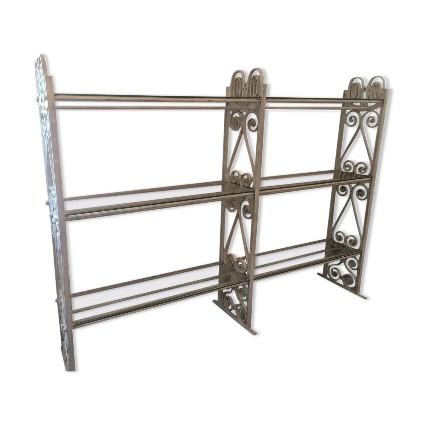 20th Century Wrought Iron Florist Shelf France 1920