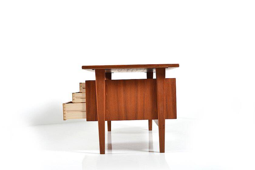 Freestanding Teak Desk by Kai Kristiansen