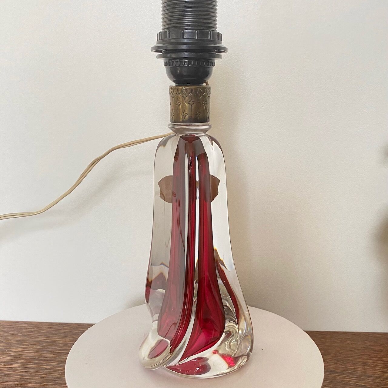 Red Val Saint Lambert lamp