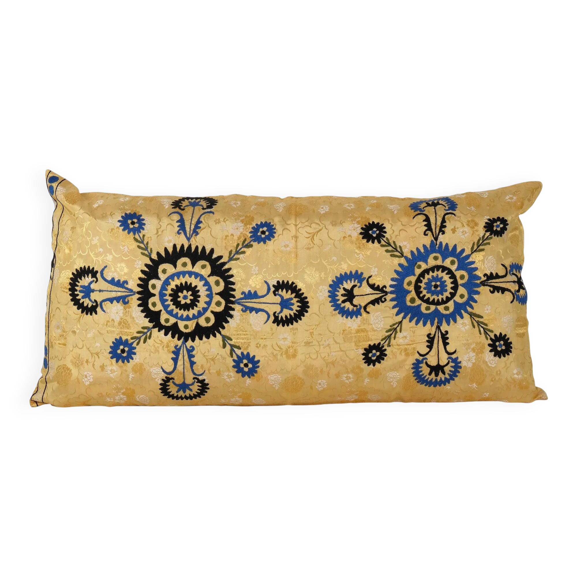 Housse de coussin brodée vintage 109x56 cm