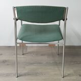 Set of 3 vintage green armchairs by Gijs Van Der Sluis
