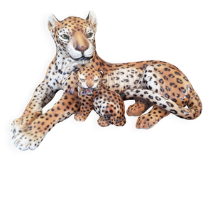 Guepard avec son petit