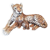 CHEETAH WITH ITS CUB - IN CERAMIC