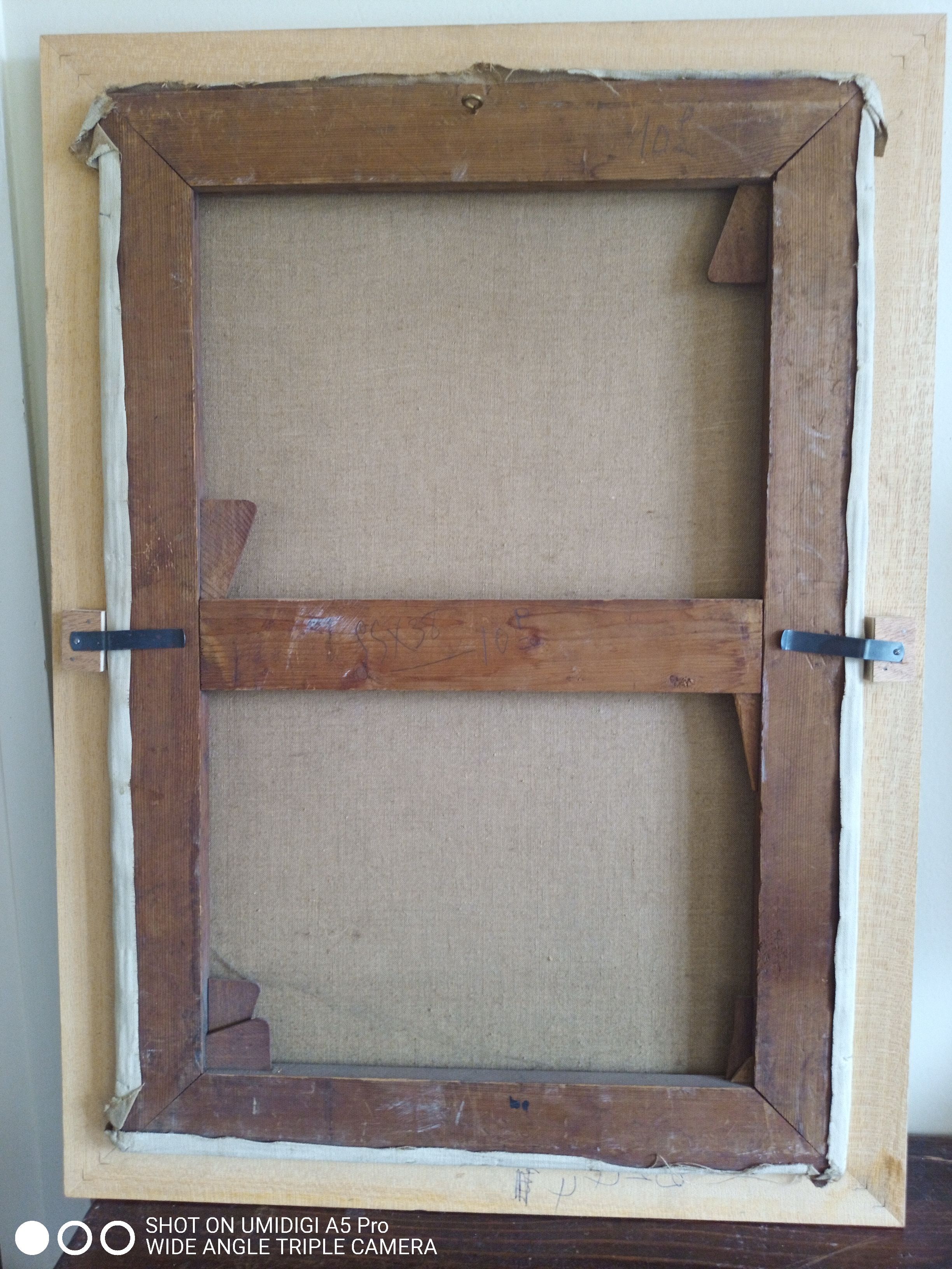 Jeanne janoge (1890-?) oil on canvas 54x37 / bouquet of flowers and mask