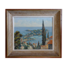 Marine, oil painting of Saint-Jean-Cap-Ferrat, signed H. E. BARGIN, 71 x 63 cm