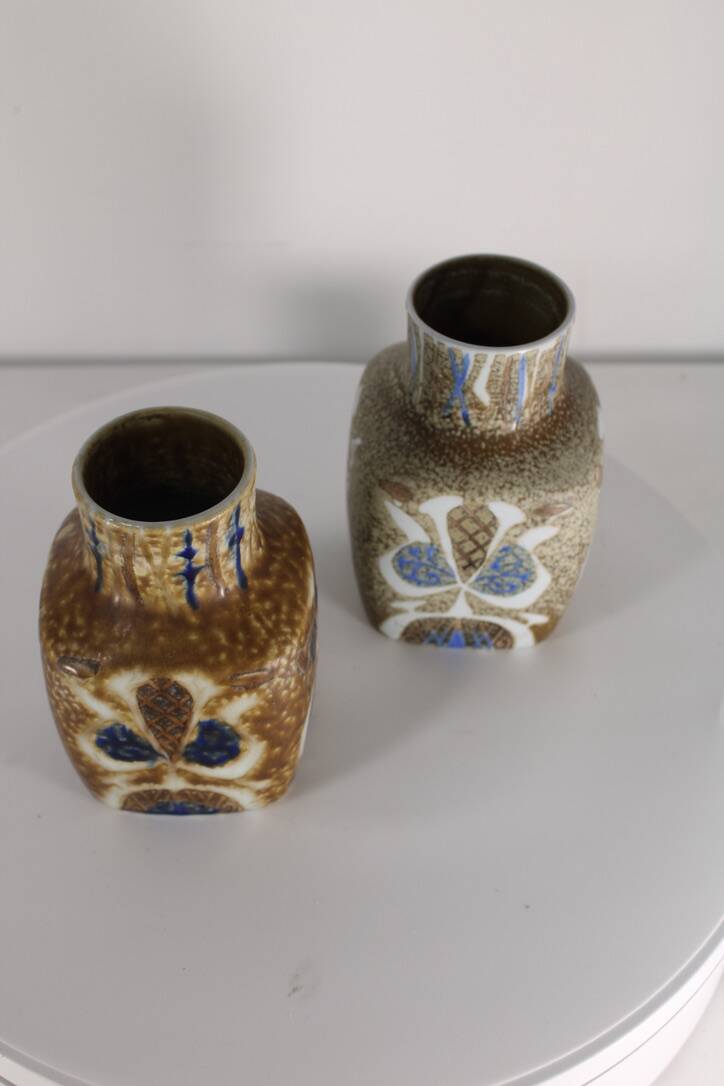 Nils Thorsson vase Royal Copenhagen vintage Danish ceramic x2 1970