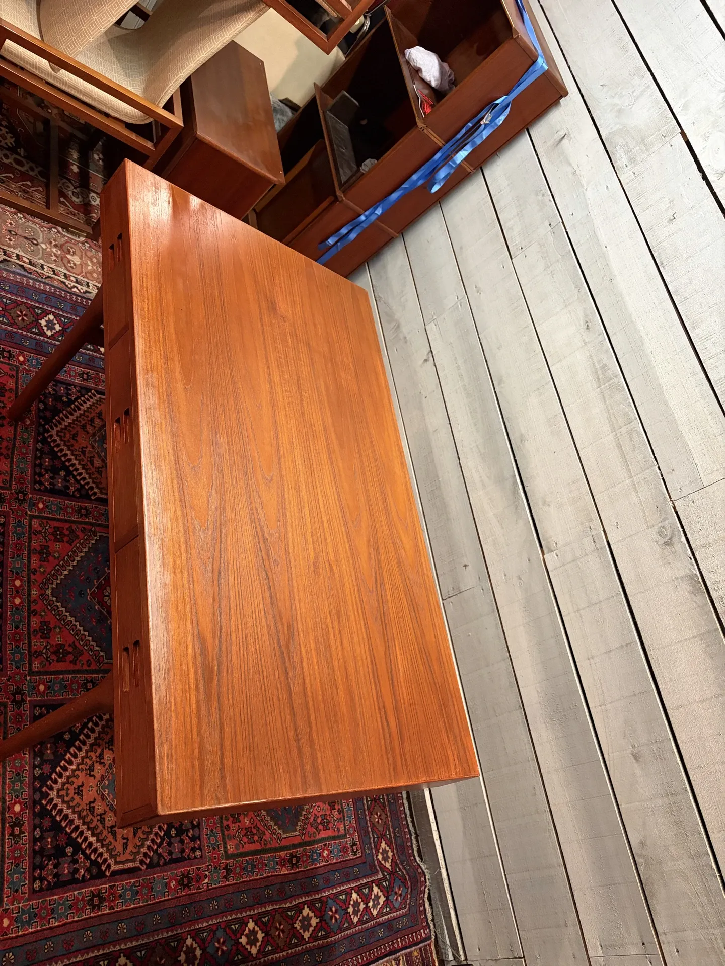 Teak desk design by Nanna Ditzel and Ed Soren Willadsen, 1955.