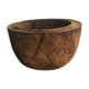 Raw wooden salad bowl