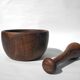 Olive wood mortar